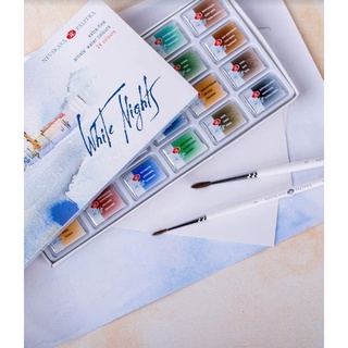 [DA ĐEN] Màu Nước White Nights 24 Màu Hộp Giấy