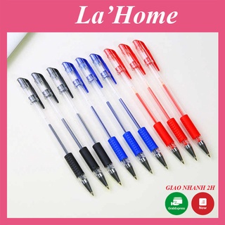 Bút bi nước La'Home 0.5mm cao cấp mực đều, 3 màu xanh đen đỏ