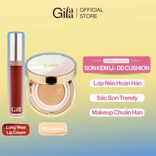 Combo Phấn nước Gilaa Long Wear DD Cushion &amp; Lip Cream