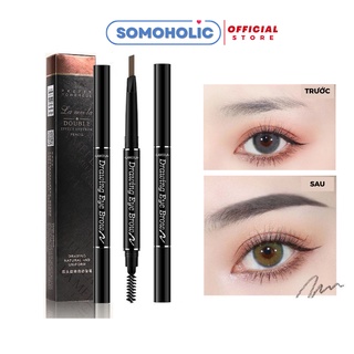 Chì kẻ mày hai đầu Lameila nội địa trung lâu trôi nhỏ gọn tiện lợi sắc nét Somoholic CKM5