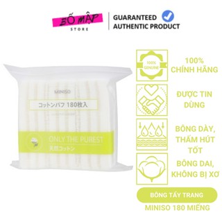 [SALE] [CAM KẾT 100% CHÍNH HÃNG] Bông tẩy trang Miniso 180 miếng Nhật Bản
