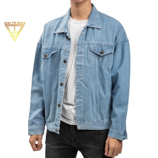 Áo khoác jean trơn unisex bò nhiều màu TH Store cá tính chống nắng ulzzang