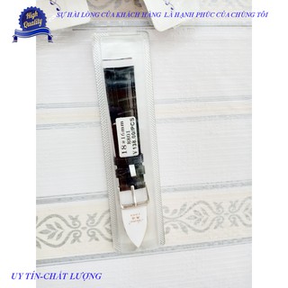 Dây da đồng hồ cao cấp Aono cỡ 18mm màu ĐEN
