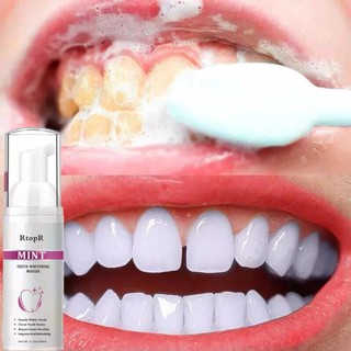 RtopR Bọt Tẩy Trắng Răng Làm Sạch Răng Khử Mùi Hôi Miệng Mousse Teeth Whitening Clean Teeth 60ml