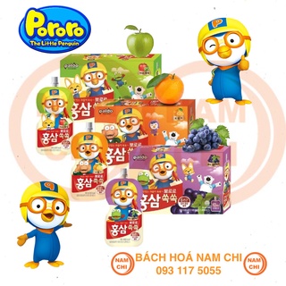[HỘP 10 TÚI] Hồng Sâm Pororo Nhập Khẩu Hàn Quốc 100ml 3 Vị Cam - Táo - Việt Quất