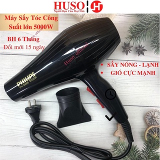 Máy sấy tóc PL PH-9868 Máy sấy công suất lớn 5000W , 2 chiều nóng lạnh, tốc độ gió mạnh lên đến 90km/h, ánh sáng xanh