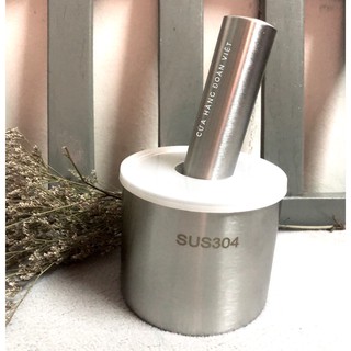 [SALE] Bộ Cối Chày Inox SUS 304 - Hình Vuông
