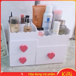 Kệ đựng mỹ phẩm nút tim hồng chất lượng