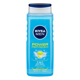 Gel tắm, gội 3 trong 1 cho nam giới NIVEA Men Pure Refresh 3-in-1 Body Wash 500ml (Mỹ)