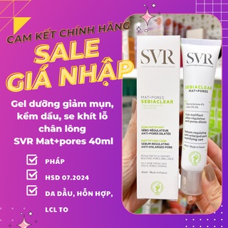 Kem Dưỡng SVR Sebiaclear Mat + Pore Kiềm Dầu Và Thu Nhỏ Lỗ Chân Lông 40ml