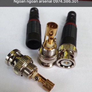 jack rắc BNC, Jack camera vặn vít nhập khẩu lõi đồng, kim đồng mạ vàng 1U. báo giá 1 cái