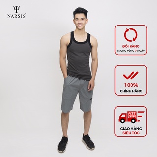 [Mã BMBAU50 giảm 7% tối đa 50K đơn 99K] Áo lthun nam Narsis D4056 xanh viền đen