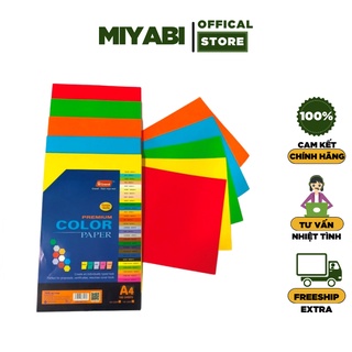 Thếp Giấy bìa màu trộn 5 màu ( 1 thếp 100 tờ)A4