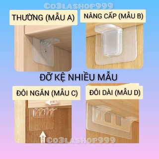 Miếng dán (giá) đỡ kệ tủ, kệ góc, khung tranh, dán tường gạch men, gỗ phẳng, tủ nhựa