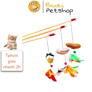 [Mã PET50K giảm Giảm 10% - Tối đa 50K đơn từ 250K] Cần câu mèo ❤️ freeship ❤️ cần câu mèo dây thép có chuông
