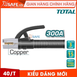 Kềm hàn 300A TOTAL TWAH3006 kiểu dáng mới Kềm hàn dòng điện định mức 300A, phù hợp sử dụng cho máy hàn MMA của Total