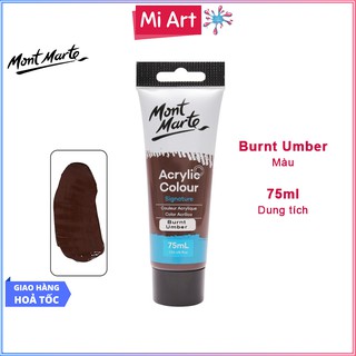 Màu Acrylic Mont Marte 75ml - Burnt Umber - Acrylic Colour Paint Signature 75ml (2.54oz) - MSCH7527