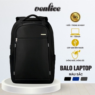 Balo VENLICE Laptop Nam Nữ Cao Cấp Có Ngăn Chống Sốc Kèm Cổng USB Tiện Lợi Chống Nước Tiêu Chuẩn Đi Làm, Đi Chơi