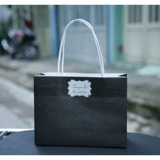 CHUYÊN SỈ - Mẫu 6 COMBO 10 túi quai giấy Kraft đựng phụ kiện thời trang size 19x14,5x7cm
