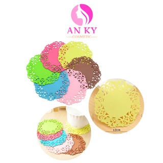 Miếng Lót Cốc, Đĩa, Ly Silicone Hình Bông Hoa