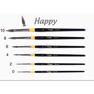 [Tặng giấy vẽ] Cọ Vẽ Màu Nước Happy Pro Đầu Tròn - Quà đọc mô tả