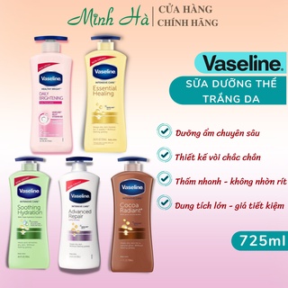 Sữa dưỡng thể Vaseline Healthy Bright Daily Brightening 725ml giúp dưỡng ẩm và làm trắng da
