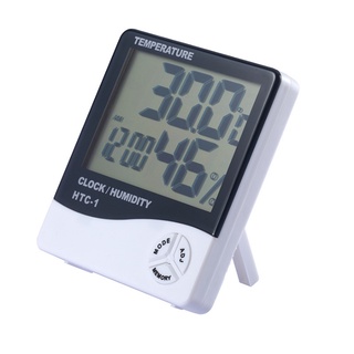 Nhiệt ẩm kế điện tử LCD HTC-1 đo nhiệt độ độ ẩm trong phòng kiêm đồng hồ báo thức