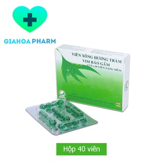 Viên xông tinh dầu Hương Tràm Vim Báo Gấm - Hộp 40 viên - Xông cảm, sát trùng mũi họng