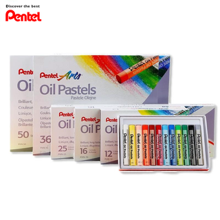 Sáp Màu Dầu Nhật Bản Pentel Oil Pastel PHN Bộ 12/16/25/36/50 Màu | Màu Sắc Tươi Sáng | An Toàn Không Độc Hại