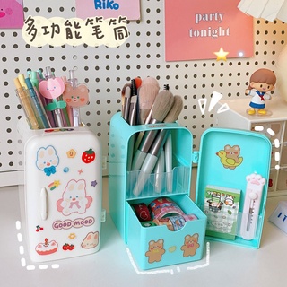 Hộp đựng bút kiểu dáng tủ lạnh siêu xinh tặng kèm sticker - UniLabel