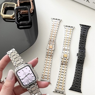 Dây Đeo Inox Vỏ Bảo Vệ Cho Đồng Hồ Apple Watch 7 45mm 41mm 40mm 44mm 42mm 38mm smart watch