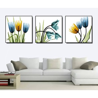 Bộ tranh trang trí phòng khách "Hoa Tulip Xray" hiện đại
