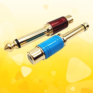 Đầu chuyển 6.5mm sang đầu hoa sen av rca mạ vàng, vỏ nhôm sơn tĩnh điện (1 chiếc)