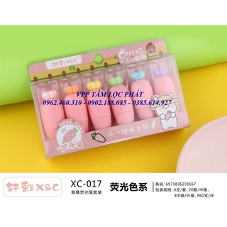SET 6 BÚT NHỚ DÒNG CUTE - BÚT DẠ QUANG - BÚT ĐÁNH DẤU
