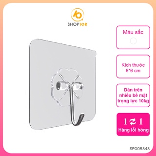 Móc dán tường treo quần áo trong suốt siêu dính tường chịu lực siêu chắc - SP005343