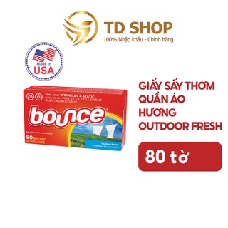 [NK Mỹ] Giấy sấy thơm quần áo Bounce Sheets Outdoor Fresh 80 tờ - TD Shop
