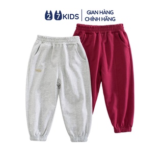 Quần thun dài bé gái 27Kids Quần thu đông nữ 100% Cotton cho trẻ từ 2-10 tuổi GLPE3