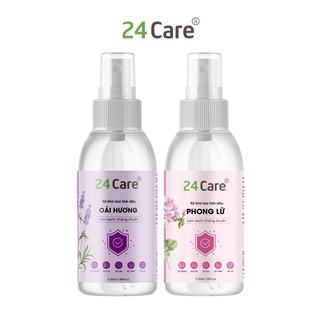 Combo 2 xịt khử mùi thơm phòng Oải Hương + Phong Lữ 24Care 50ml/chai