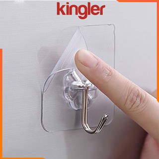 Móc Dán Tường Trong Suốt, Treo Đồ Dùng Tiện Dụng, Móc Dính Tường Siêu Dính, Giá Sỉ, Kingler 2213