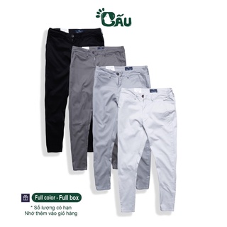 Quần kaki nam Gấu 194 cao cấp vải kaki mềm mịn, co dãn nhẹ, form slimfit sang trọng - Dài