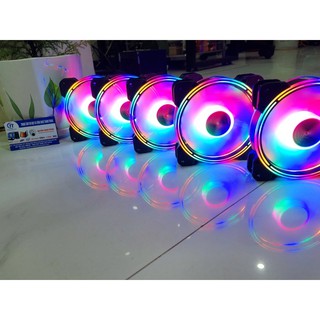 [Quạt Tản Nhiệt] Fan Case Led RGB COOLMOON K2 | K1 | S2 | S3 | X1 | 1 Màu Xanh Dương | 5 Màu - Không Cần Hub 12CM