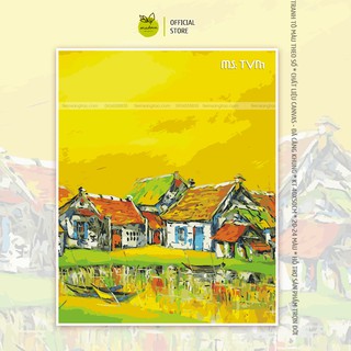 Tranh sơn dầu số hóa tự tô Nếp Vàng TVN1