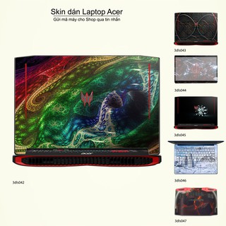 Skin dán Laptop Acer in hình 3D họa tiết (inbox mã máy cho Shop)