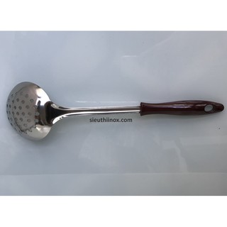 Muôi múc canh inox cán màu nâu (muôi ốp nâu)