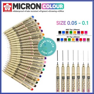 Bút Màu Line Đi Nét Sakura Pigma Micron Color (Chọn màu, size)