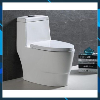 Bàn cầu 1 khối cao cấp Keli C14, xả xoáy, nắp êm, men chống bám. Bảo hành 10 năm