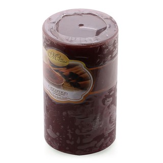 Nến thơm trụ tròn D6H10 Miss Candle MIC0833 6 x 10 cm (Nâu đậm, hương mocha)