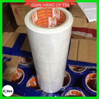 (SALE) Lốc nhiều cuộn băng dính 2 mặt trắng (1 lốc)