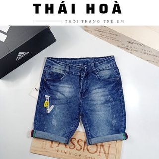 Quần jean lửng bé trai size 12_20kg quần lưng kéo chất liệu chuẩn đẹp