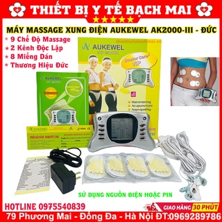 [BH 05 NĂM] Máy Massage Xung Điện 8 Miếng Dán AUKEWEL AK2000IV - Chính Hãng Đức